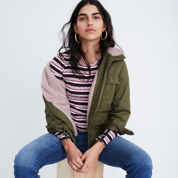 Madewell Jackets & Blazers - Madewell Sherpa-Trimmed Surplus Jacket
